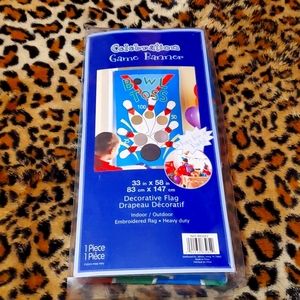 Celebration Game Banner Bowl Toss 33" x 58" Decorative Flag